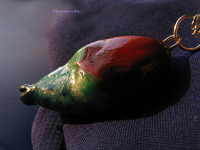 Рыбка Русалда. Сказочный кулон из холодного фарфора в виде рыбки-русалочки