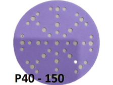 СМиТ CERAMIC Violet шлифовальный диск на липучке; диаметр 150 мм / P40 — 49 отверстий арт. АС73362