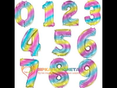 102 см Фольга цифра