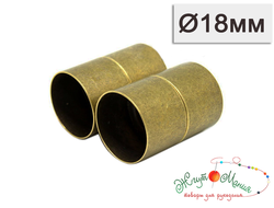 МАГНИТНАЯ ЗАСТЁЖКА ДЛЯ ЖГУТА "ЦИЛИНДР" -18мм - БРОНЗА