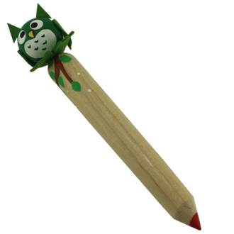 Карандаш сувенир Мультяшки Сова деревянный ассорти