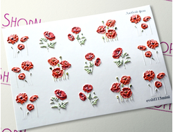 3D Слайдер-дизайн - 113 - Красные маки