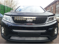 Защита радиатора KIA Sorento II 2012- chrome середина