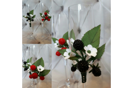 Работа Таисии Журила.Очаровательные бокалы с малиной из моих молдов.