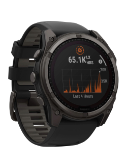 Часы Garmin Fenix 8 —51mm Solar Sapphire Carbon Gray DLC Titanium Black / Pebble Gray