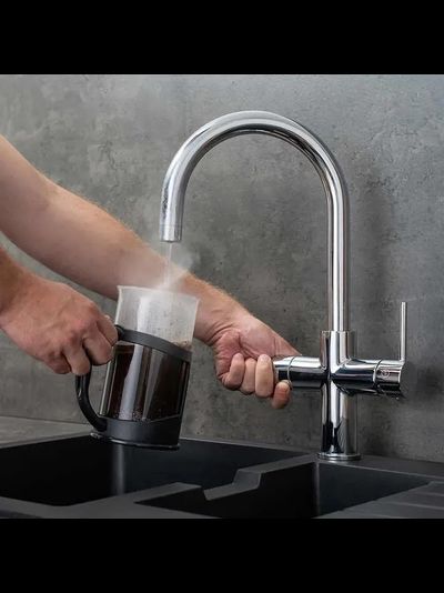 Система мгновенного кипячения воды с газацией и охлаждением 5в1 AQUAHOT MONTBLANC Chrome (хром)