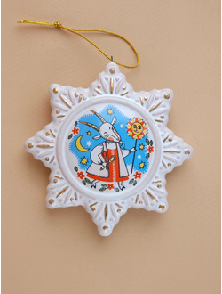 Снежинка с козочкой