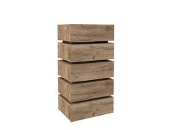 ГОСТИНАЯ NATURE (НАТУРА) - NATURE 6 Комод Дуб табачный Craft-Черный