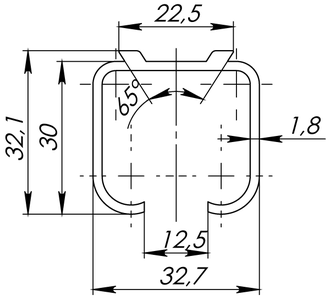 Верхняя Armadillo (Армадилло) направляющая Comfort R 60/80/1,8