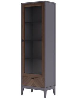 ВИТРИНА 1-ДВЕРНАЯ «ТОСКАНА» ART.Т-901RNA/M (L65*P41*H204) TIMBER