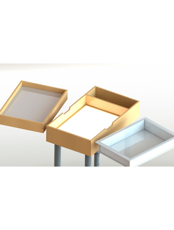 Столик универсальный на ножках для рисования на воде или песком РАДУГА (Подсветка белая).