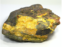 Аурипигмент, Реальгар на породе, крупный коллекционный образец, Грузия (140*135*60 мм, 1566 г) №19898