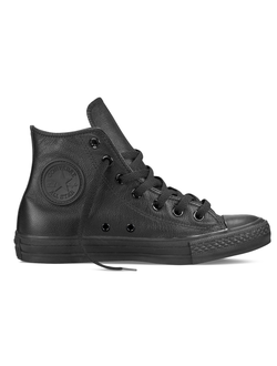 Кеды Converse All Star Black Mono Черные высокие кожаные