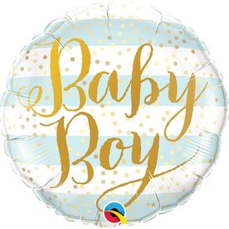 Круг Baby Boy полосы голубые 18»/46см