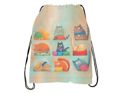 Сумка-мешок для обуви Котики №3