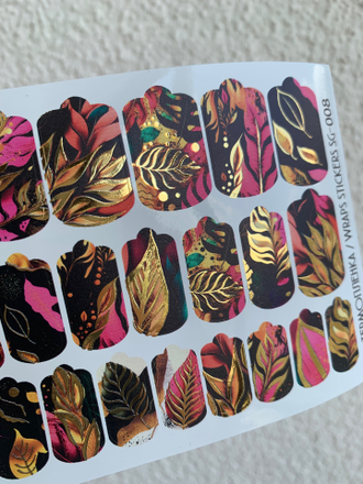 Пленки с фольгой для ногтей 9,5*13,5 см SG-008