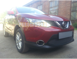 Защита радиатора Nissan Qashqai 2014-2019 black PREMIUM