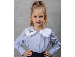 Д 5288 Блузка длинный рукав Полоска р.116-158