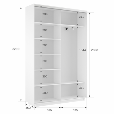 Шкаф-купе Дуо-Фото (Ночной Лондон) 1200*450*2200