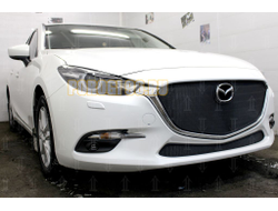Защита радиатора Mazda 3 2019- black низ