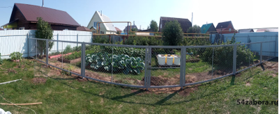 Забор из сетки рабица (в рамке)