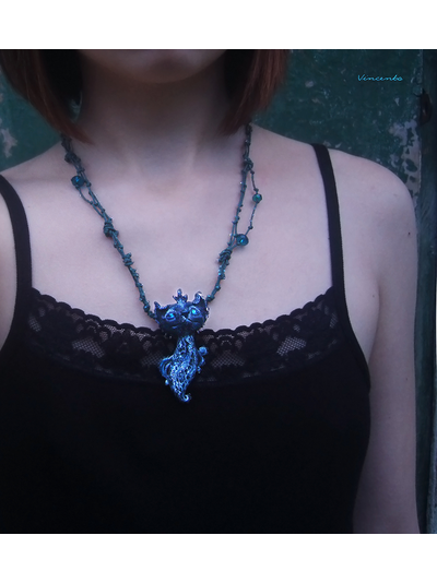 Волшебное колье "Морская Лисичка" (необычное фэнтези-украшение в морском стиле)