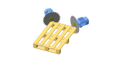 Станок для обрезки углов деревянных поддонов мод. АМ, от