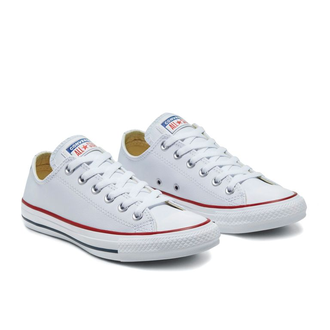 Кеды Converse All Star Leather белые низкие кожаные