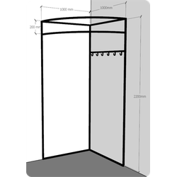 (ПСТП0400) Примерочная угловая "Style Corner"