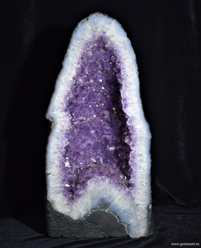 Аметист (разн. кварца), жеода в агате. 185*140*395мм (ААА)