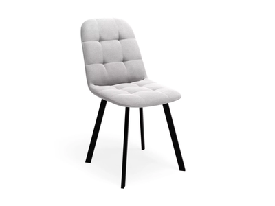 Стул КРАФТ /черный каркас/ ULTRA DOVE светло серый