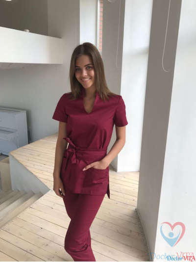 БЛУЗА DOCLIKE DL418 Бордо