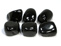 Гагат, галтовка в ассортименте, Забайкалье (25-32 мм, 11-13 г) №21423