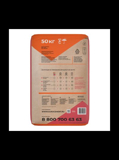 Цемент Евроцемент М500 Д20 ЦЕМ II А-Ш 42,5 Н 50 кг