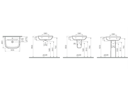 Раковина VitrA S20, 60 см, 5503B003-0001