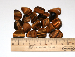 Тигровый глаз, галтовка в ассортименте, ЮАР (20-25 мм, 5-7 г) №8043