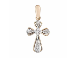 Золотой крестик с бриллиантами арт. 940835.