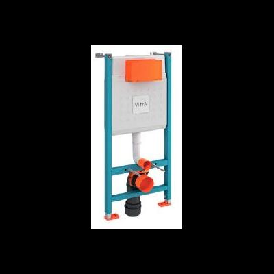 Комплект: унитаз с сиденьем дюропласт VitrA Normus, с микролифтом, инсталляцией и панель управления, цвет глянцевый хром, 9773B003-7206