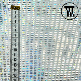 Трикотаж Космический прямоугольник, цв. Белый