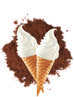 Сухие смеси для приготовления мягкого мороженого, молочных коктейлей и горячего шоколада