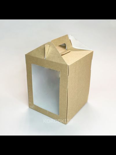 Коробка для прян. домика/кулича (крафт), 160*160*200мм