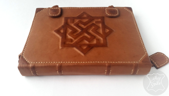 ежедневник ручной работы, славянский оберег, кожаный ежедневник, софтбук, кожаный блокнот купить