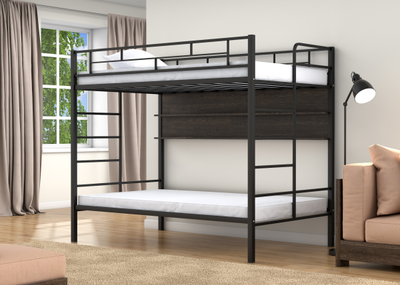 Двухъярусная кровать Валенсия 120 Твист Черный полка венге