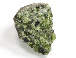 Хризолит (Перидот, Оливин), кристаллы на породе, США (34*25*21 мм, 27 г) №38087