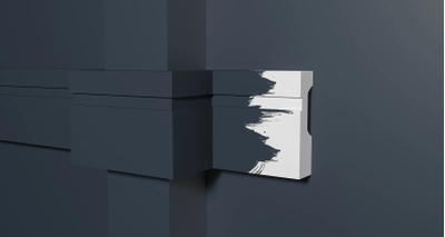 Молдинг Decor Dizain DD01, дюрополимерный, влагостойкий, под покраску, длина 2 м