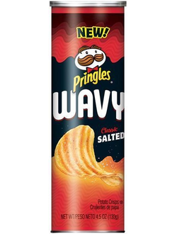 Pringles Wavy salted 130g (8 шт)