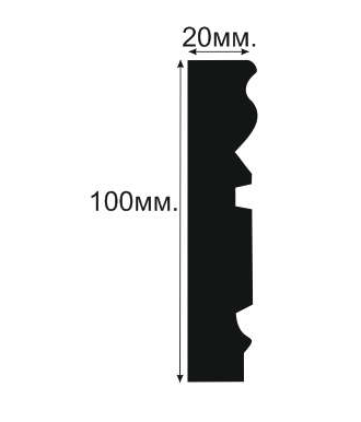 Гипсовый плинтус-карниз-молдинг - Модель №9