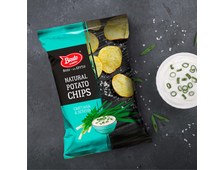 Бруто Сметана и зелень, чипсы из картофеля в упаковке 120 гр.