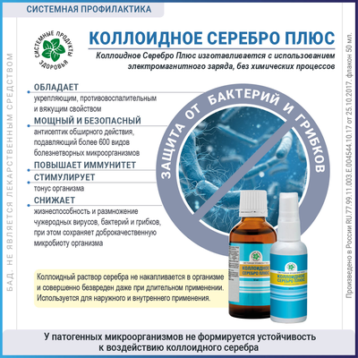 Коллоидное серебро Плюс, 50 мл