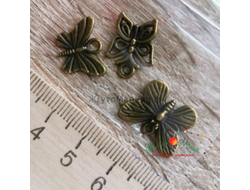 НАБОР МЕТАЛЛИЧЕСКИХ ПОДВЕСОК "БАБОЧКИ-3" - 3ШТ - БРОНЗА